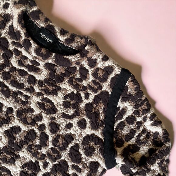Rachel Comey Couture WOMENS Leopard Print Chunky Textured Sweatshirt Top 6 M - Picture 5 of 12